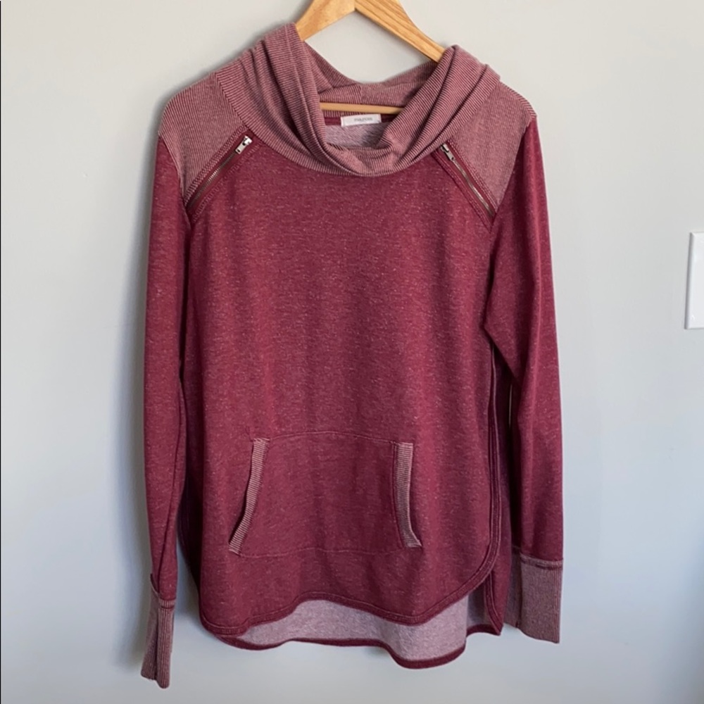 Maroon cowl neck sweater